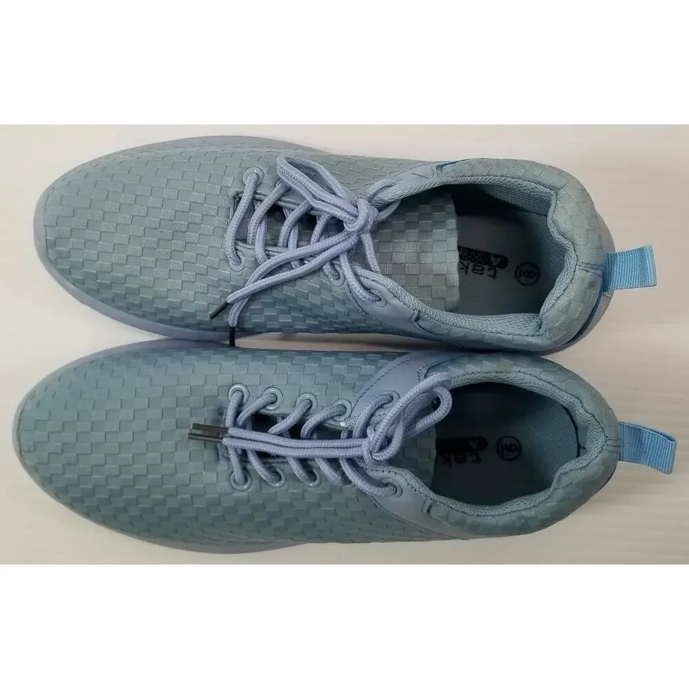 BG) Take A Walk Women's Light Baby Blue Lace Up Sneakers Size 9